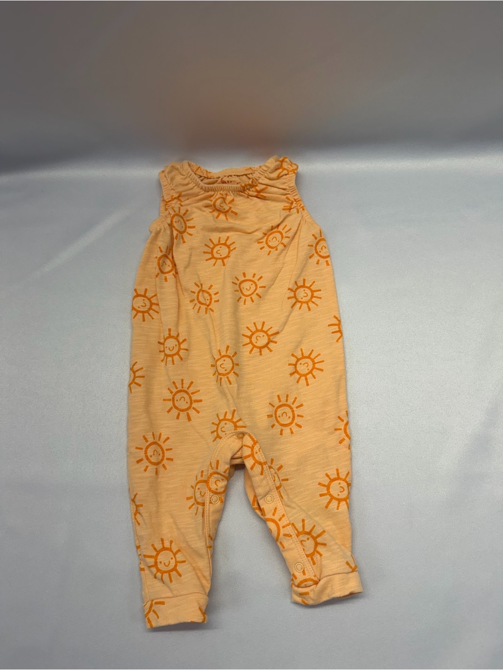 Cat & Jack Baby Sun Print Romper | Orange/Yellow | GUC | 0–3M